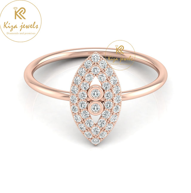 0.24 TDW Round Cut Minimalist Diamond Ring