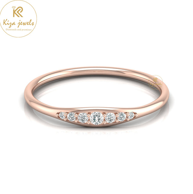 0.07 TDW Round Cut Minimalist Diamond Ring