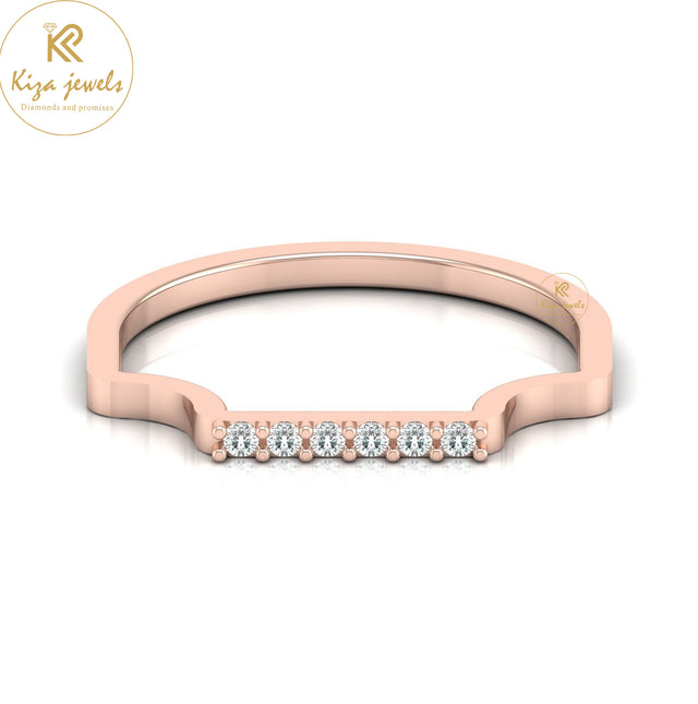 0.06 TDW Round Cut Minimalist Diamond Ring