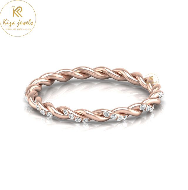 0.09 TDW Round Cut Minimalist Diamond Ring