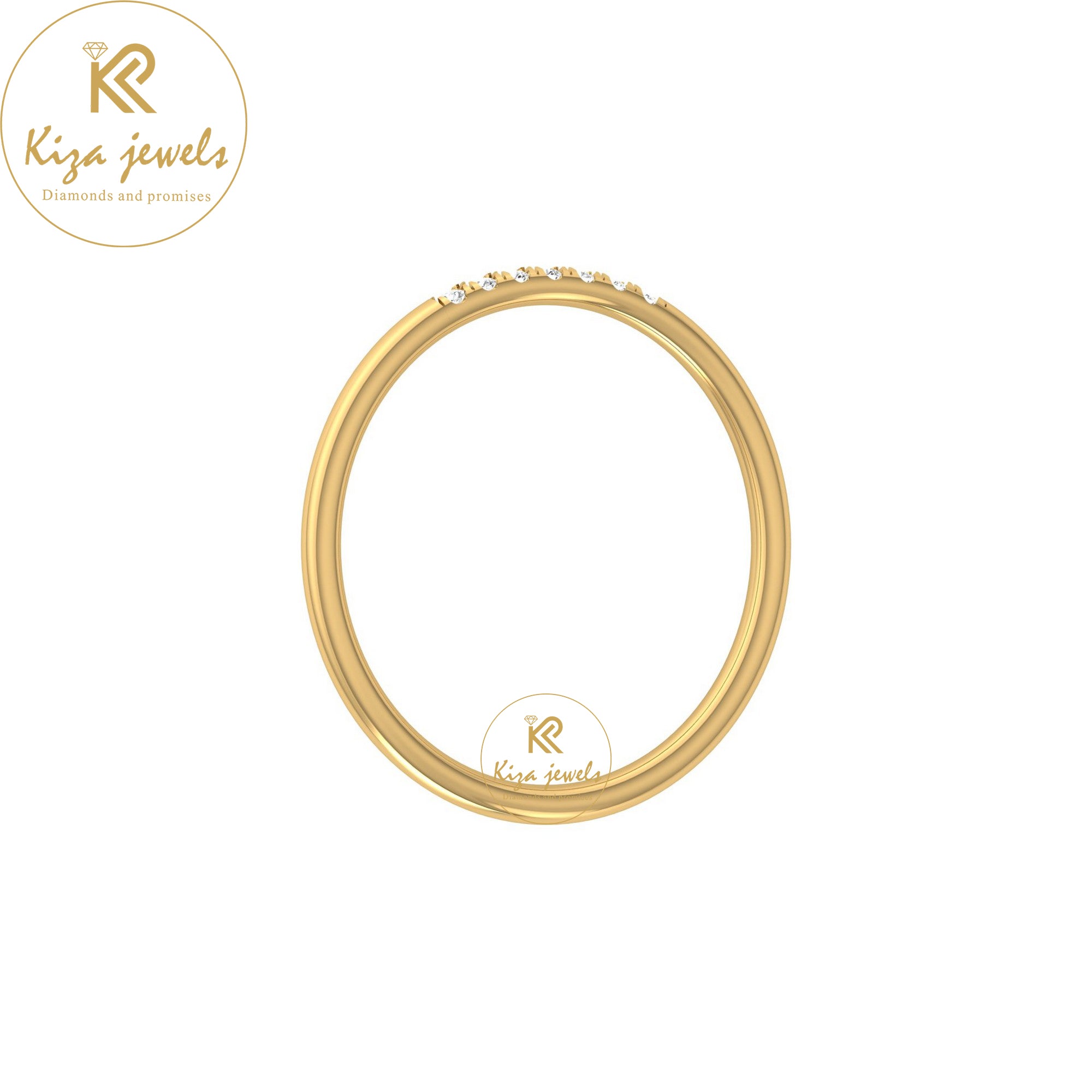 0.05 TDW Round Cut Minimalist Diamond Ring