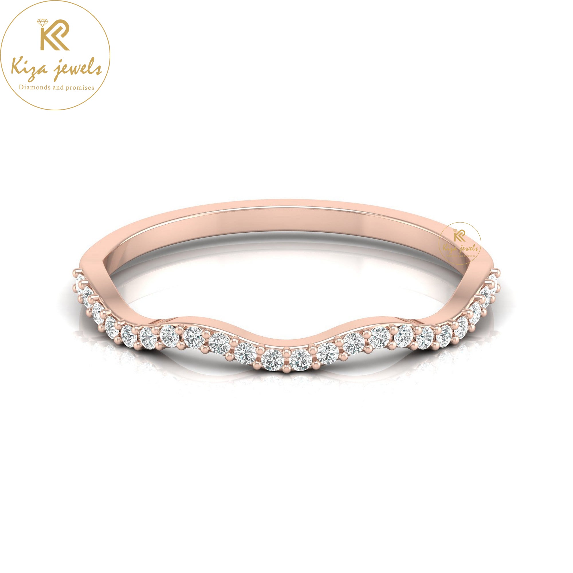 0.11 TDW Round Cut Minimalist Diamond Ring