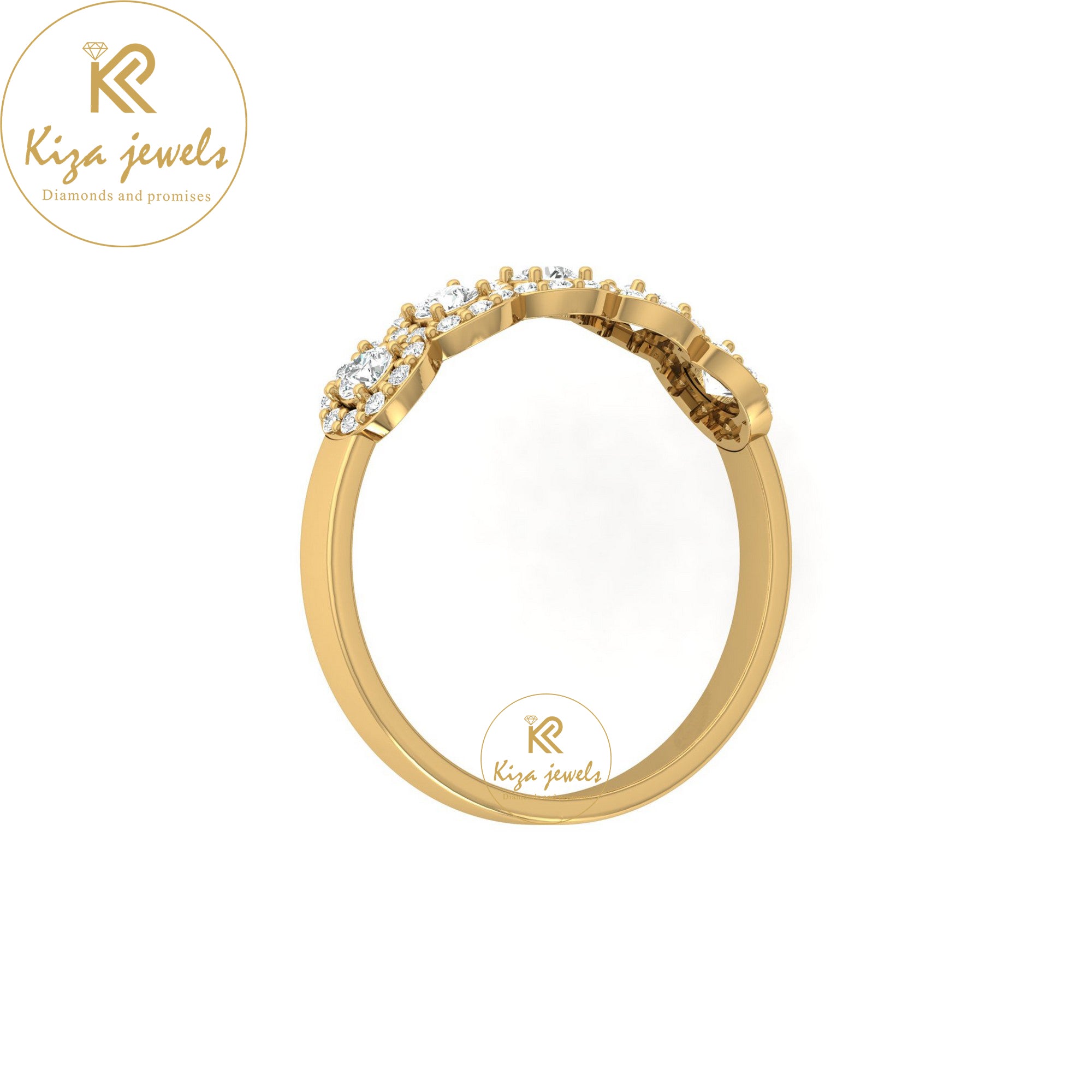 0.45 TDW Round Cut Minimalist Diamond Ring