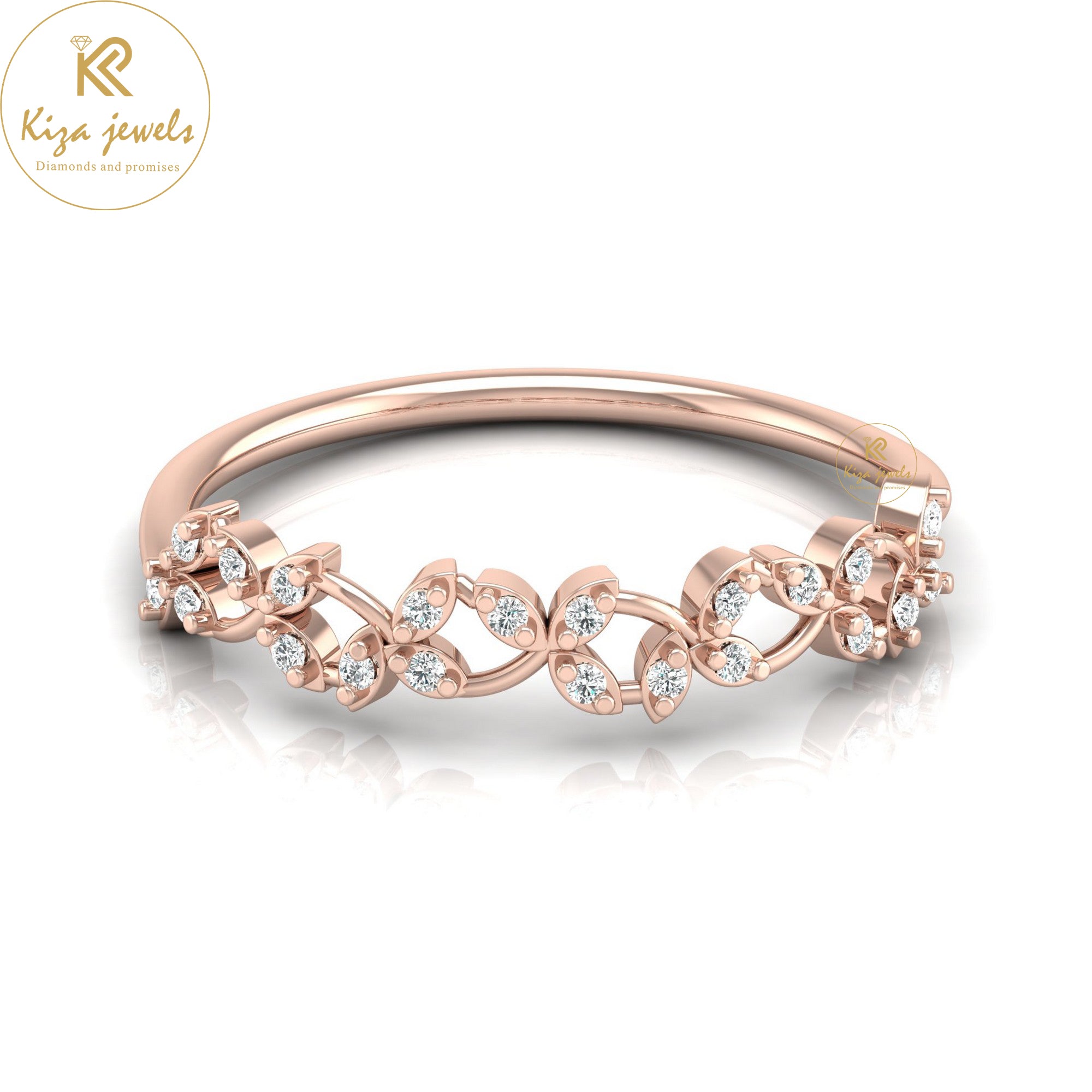 0.08 TDW Round Cut Minimalist Diamond Ring