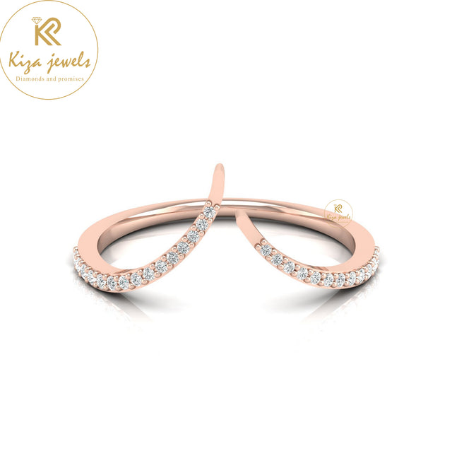 0.09 TDW Round Cut Minimalist Diamond Ring
