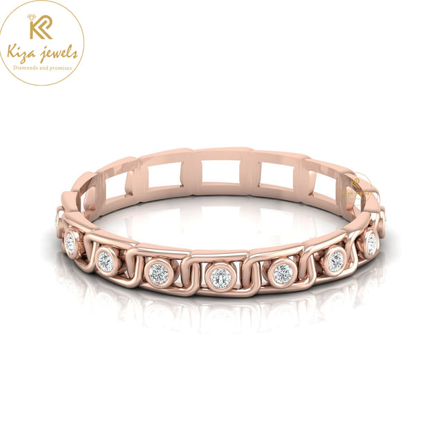 0.06 TDW Round Cut Minimalist Diamond Ring