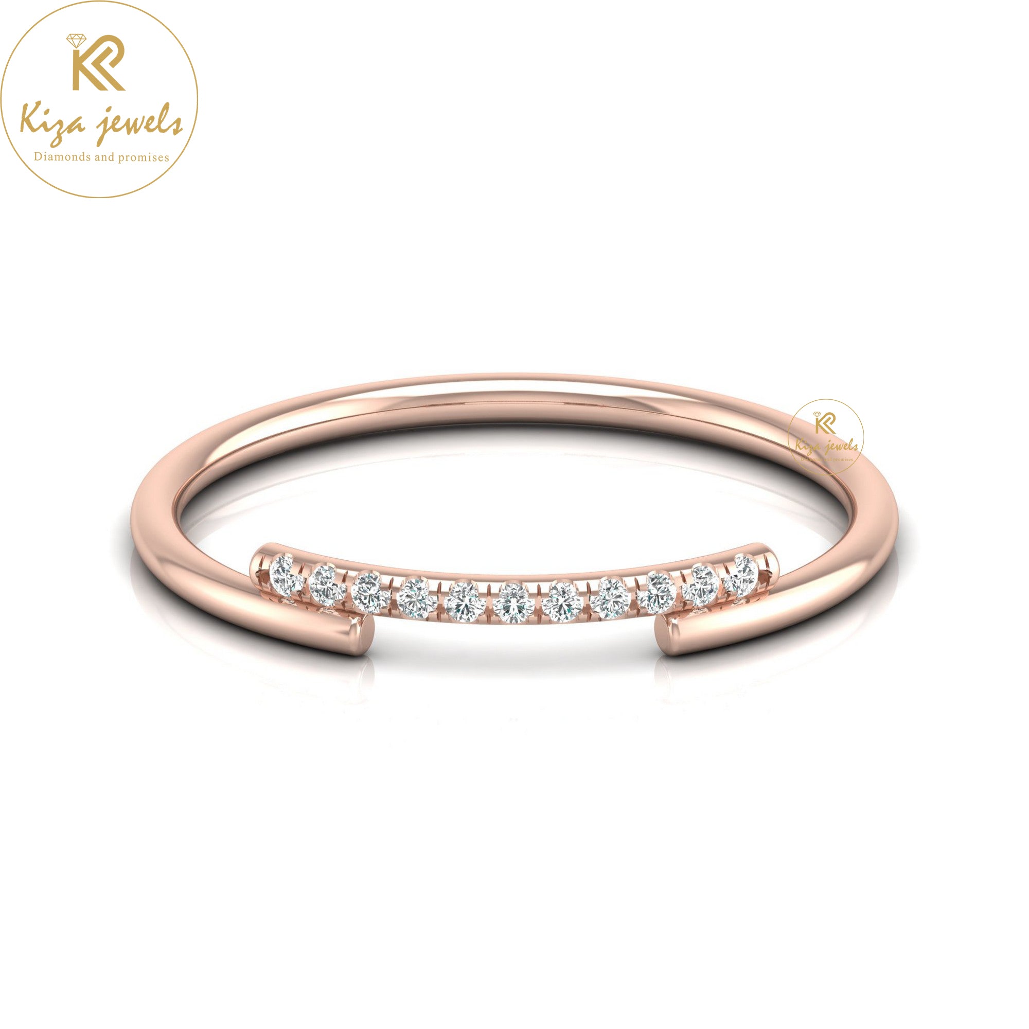 0.05 TDW Round Cut Minimalist Diamond Ring