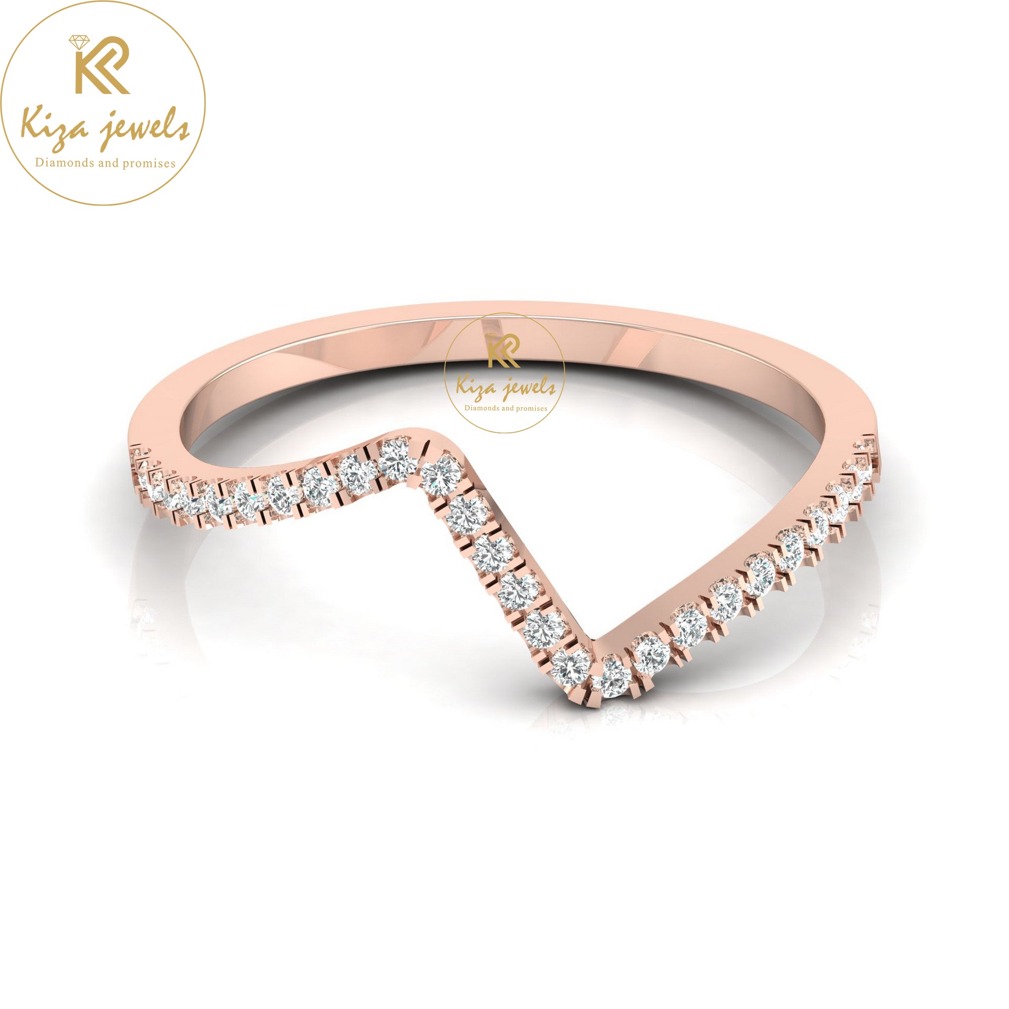0.13 TDW Round Cut Minimalist Diamond Ring