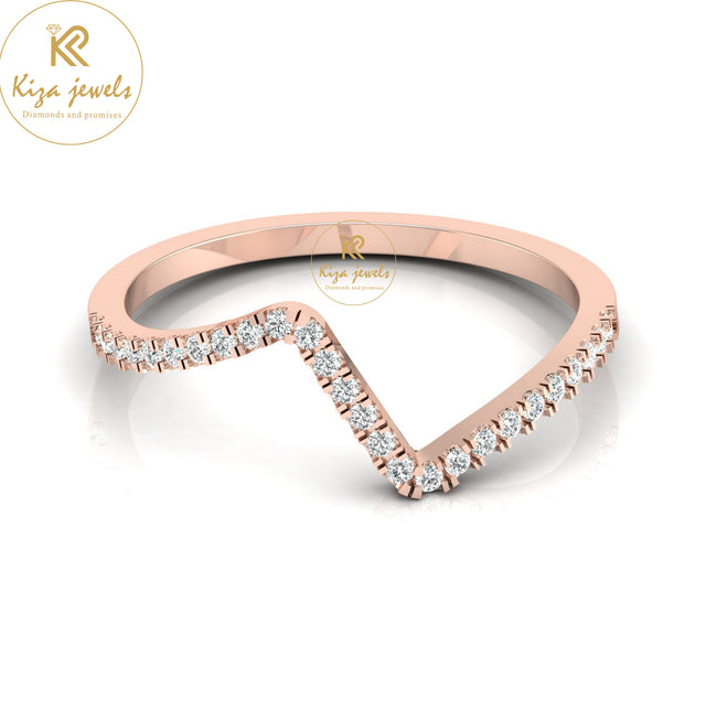 0.13 TDW Round Cut Minimalist Diamond Ring