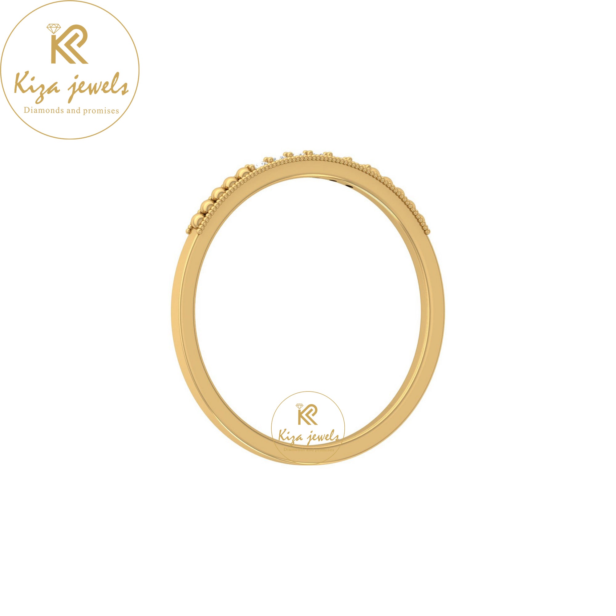 0.04 TDW Round Cut Minimalist Diamond Ring