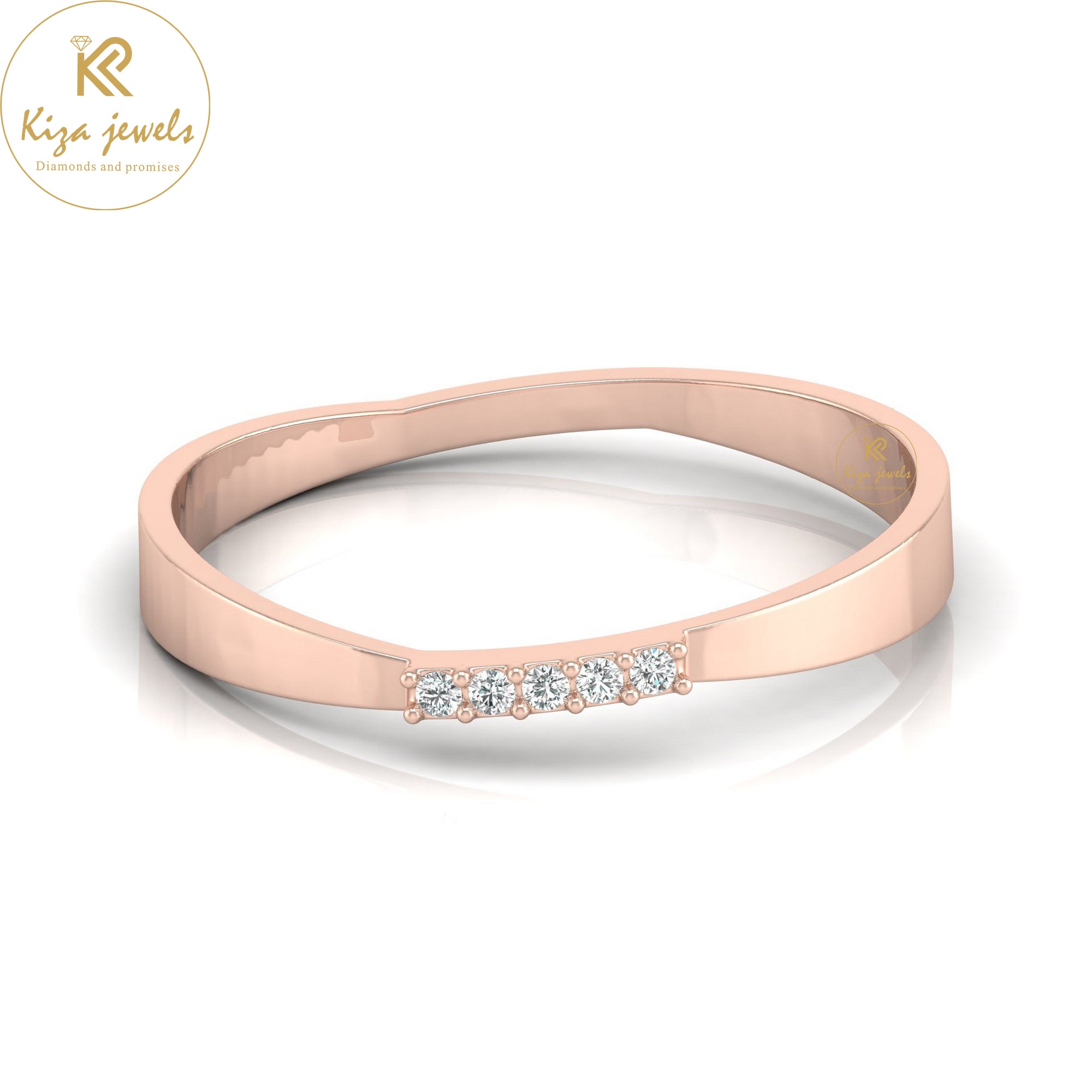 0.025 TDW Round Cut Minimalist Diamond Ring