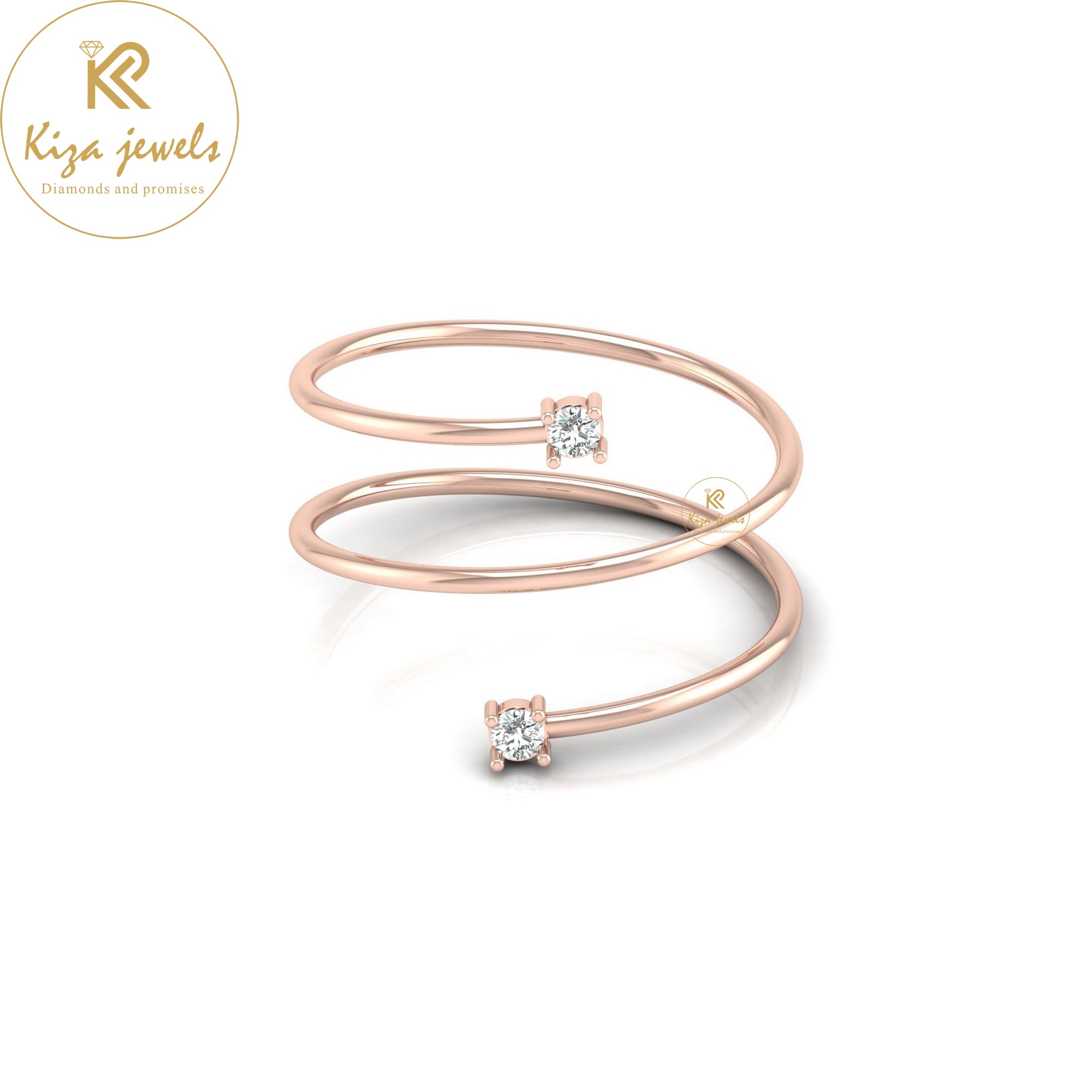 0.06 TDW Round Cut Minimalist Diamond Ring