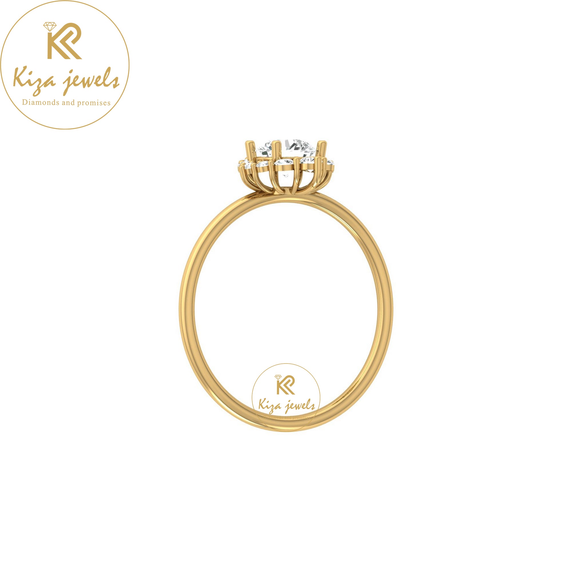 0.65 TDW Round Cut Minimalist Diamond Ring