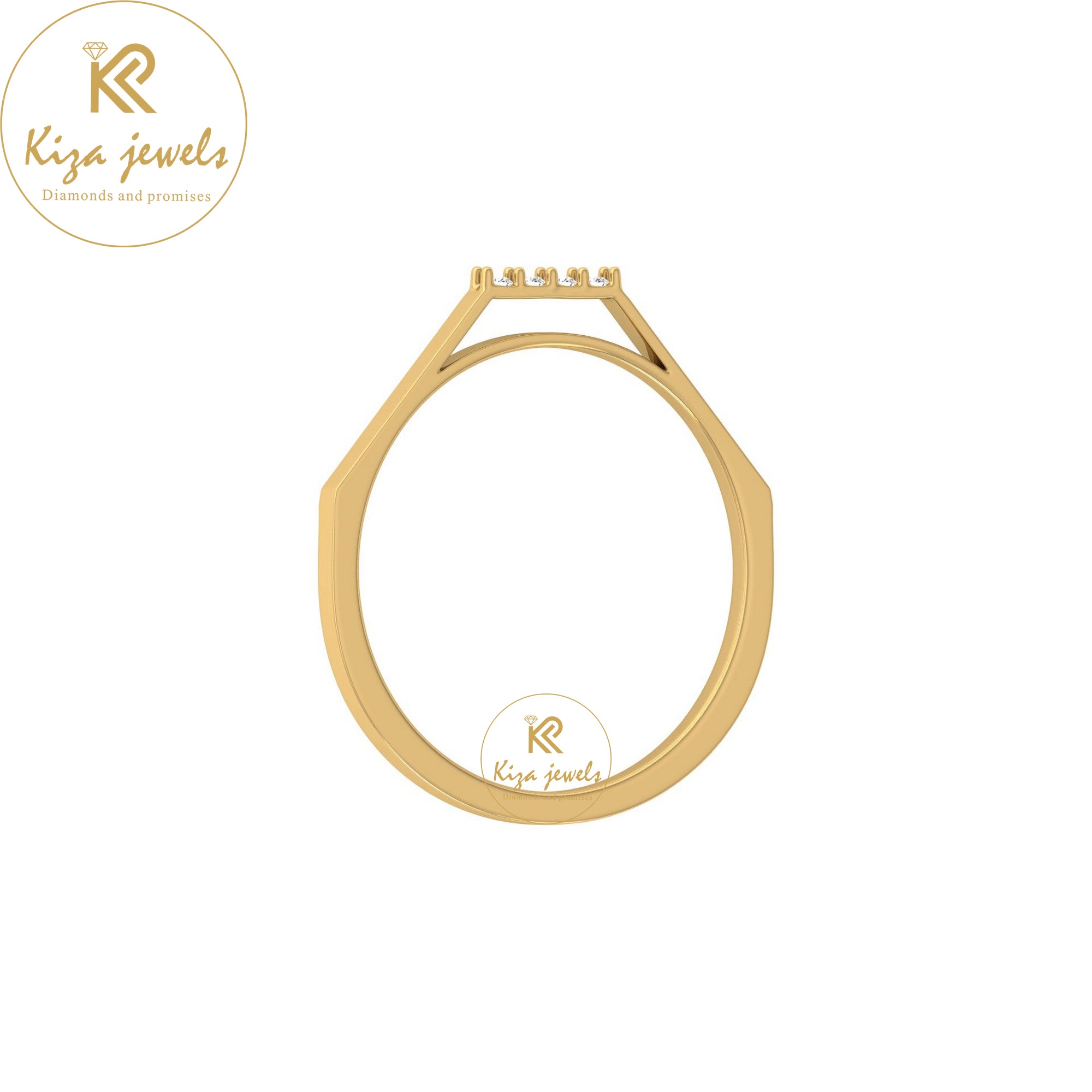 0.03 TDW Round Cut Minimalist Diamond Ring