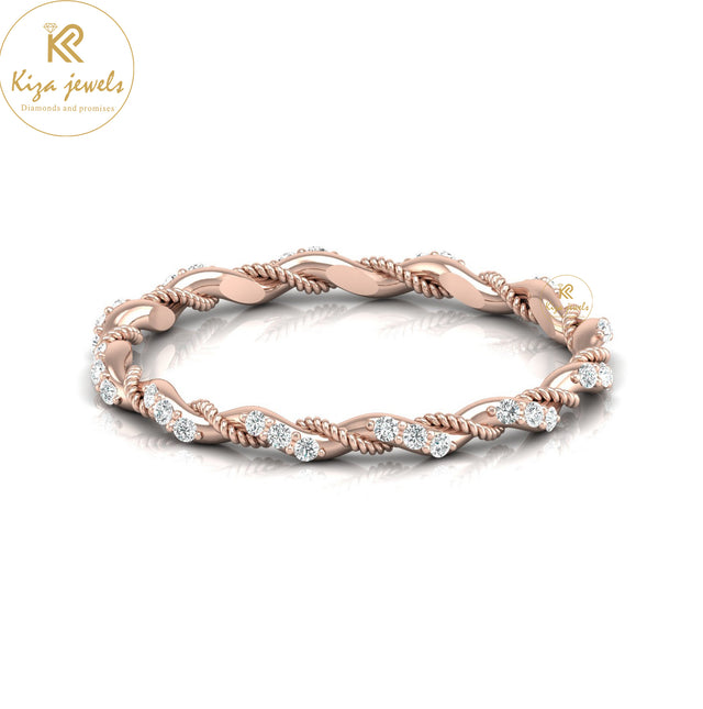 0.07 TDW Round Cut Minimalist Diamond Ring