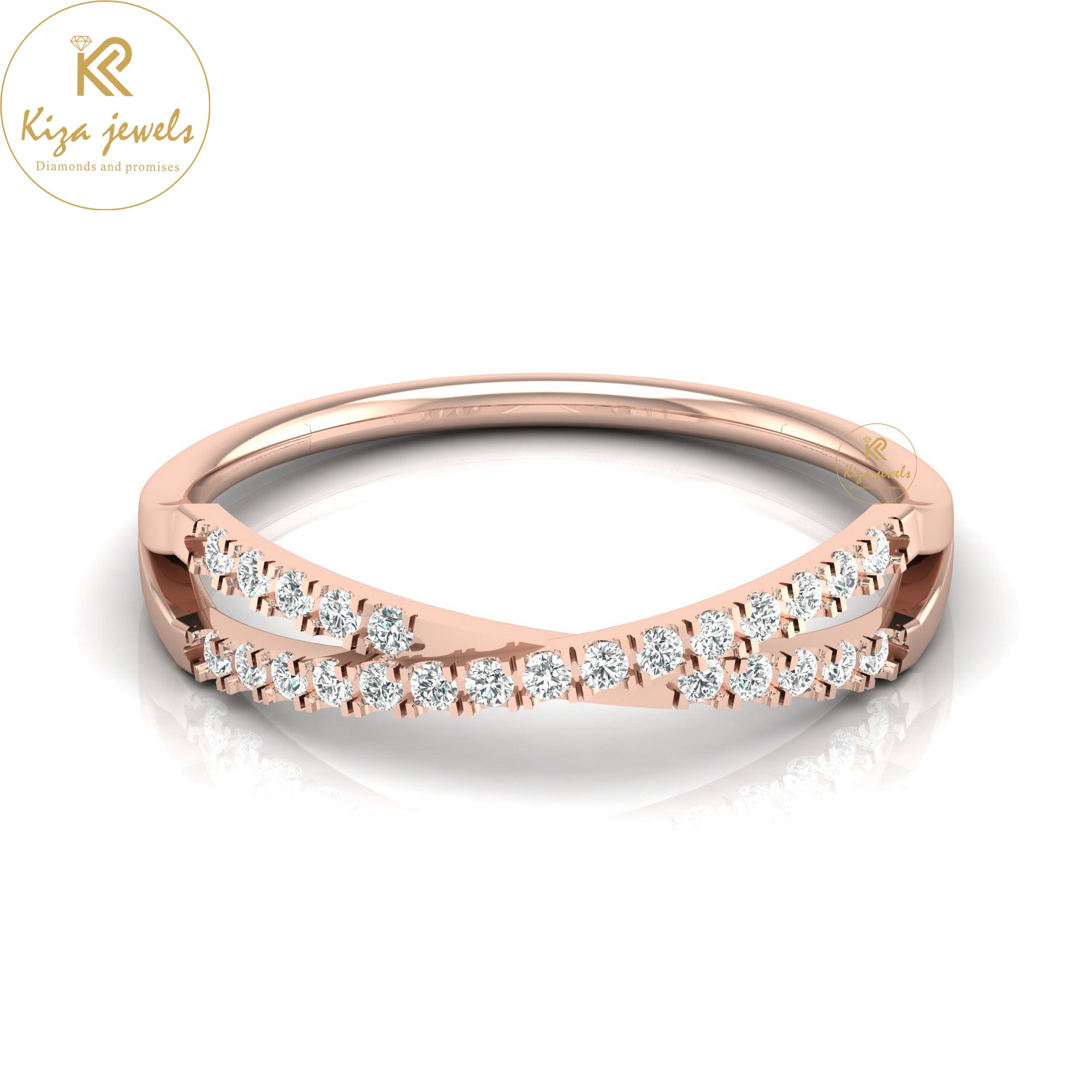 0.16 TDW Round Cut Minimalist Diamond Ring