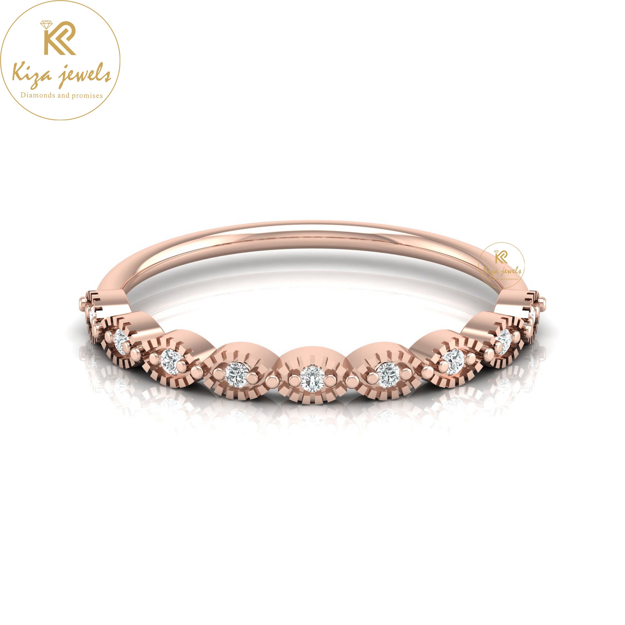 0.06 TDW Round Cut Minimalist Diamond Ring