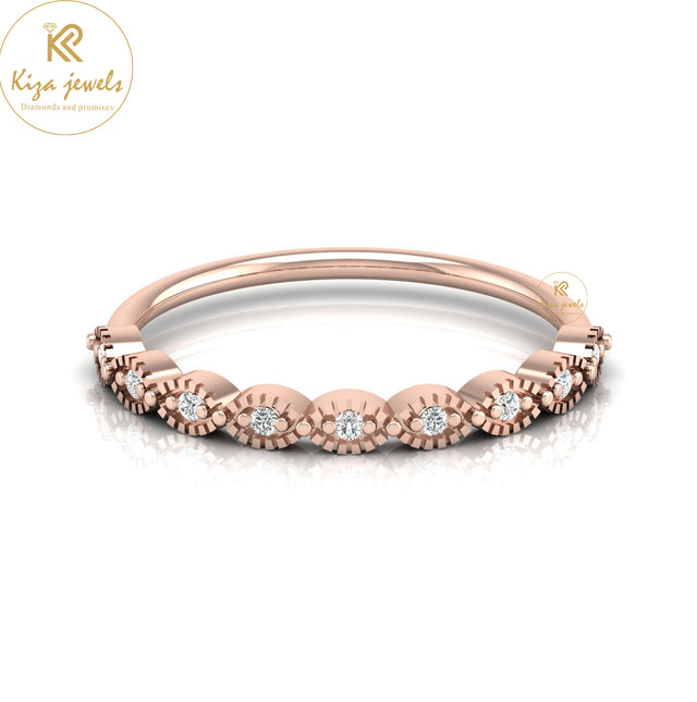 0.06 TDW Round Cut Minimalist Diamond Ring