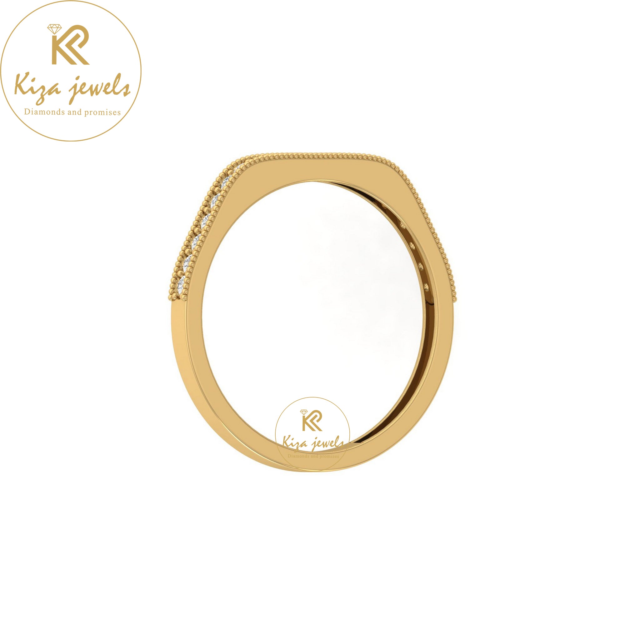 0.16 TDW Round Cut Minimalist Diamond Ring