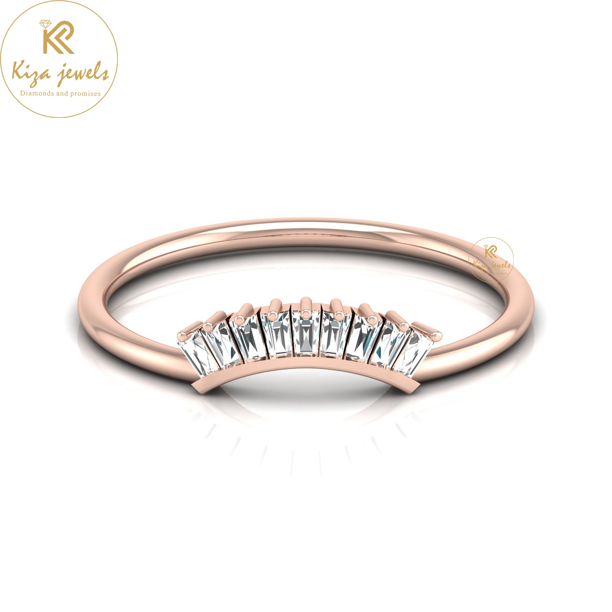 0.19 TDW Baguette Cut Minimalist Diamond Ring