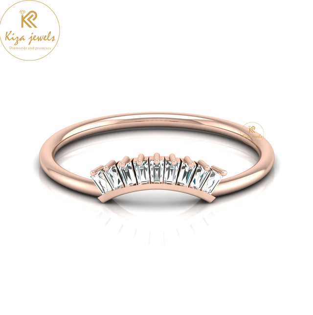 0.19 TDW Baguette Cut Minimalist Diamond Ring