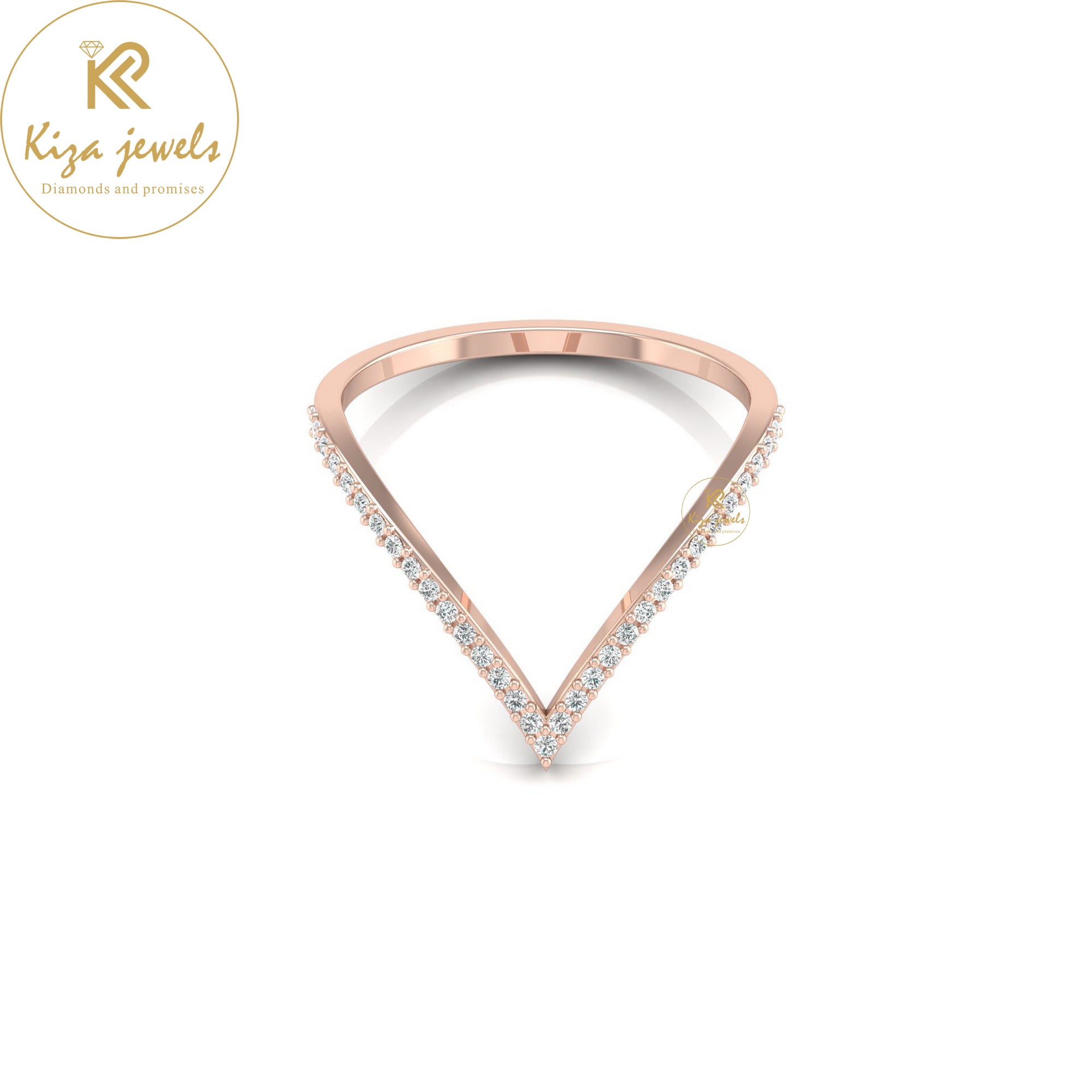 0.12 TDW Round Cut Minimalist Diamond Ring