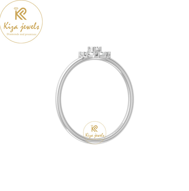 0.18 TDW Round Cut Minimalist Diamond Ring