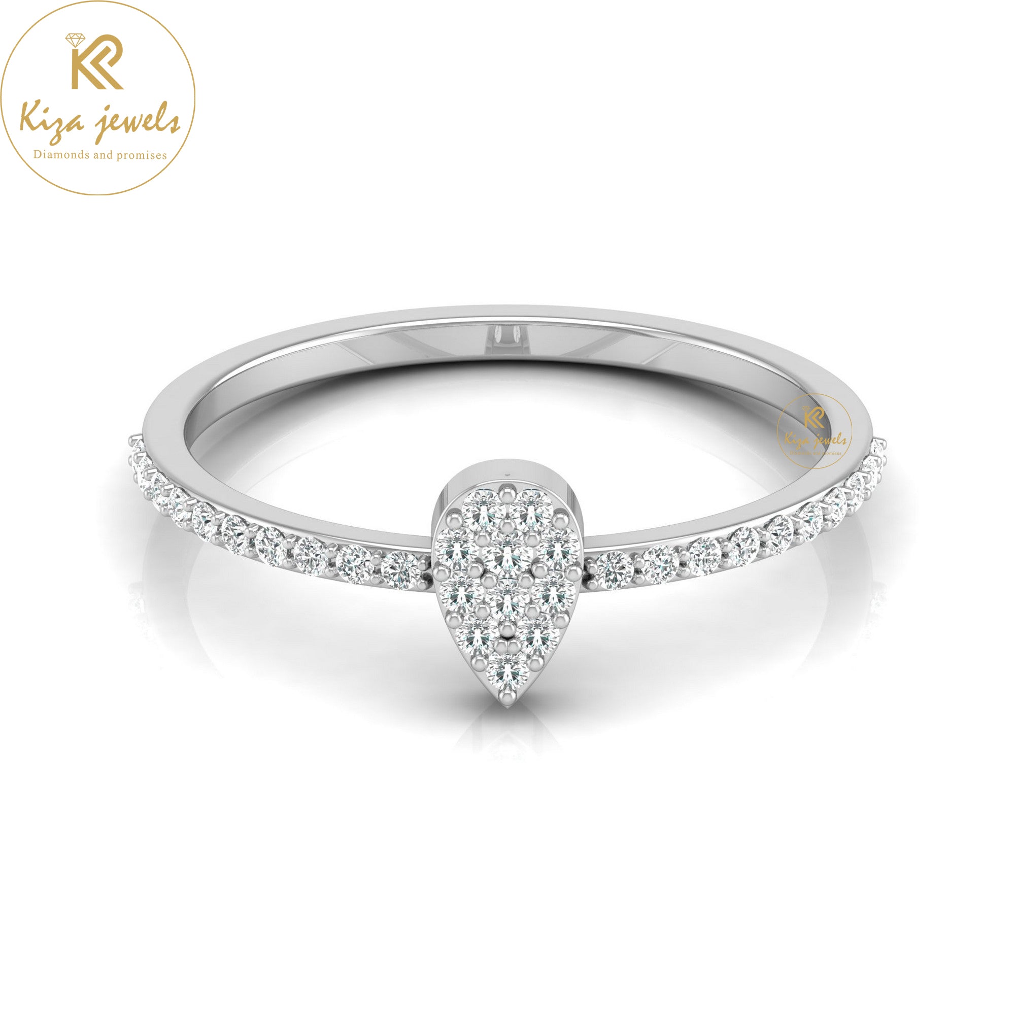 0.18 TDW Round Cut Minimalist Diamond Ring