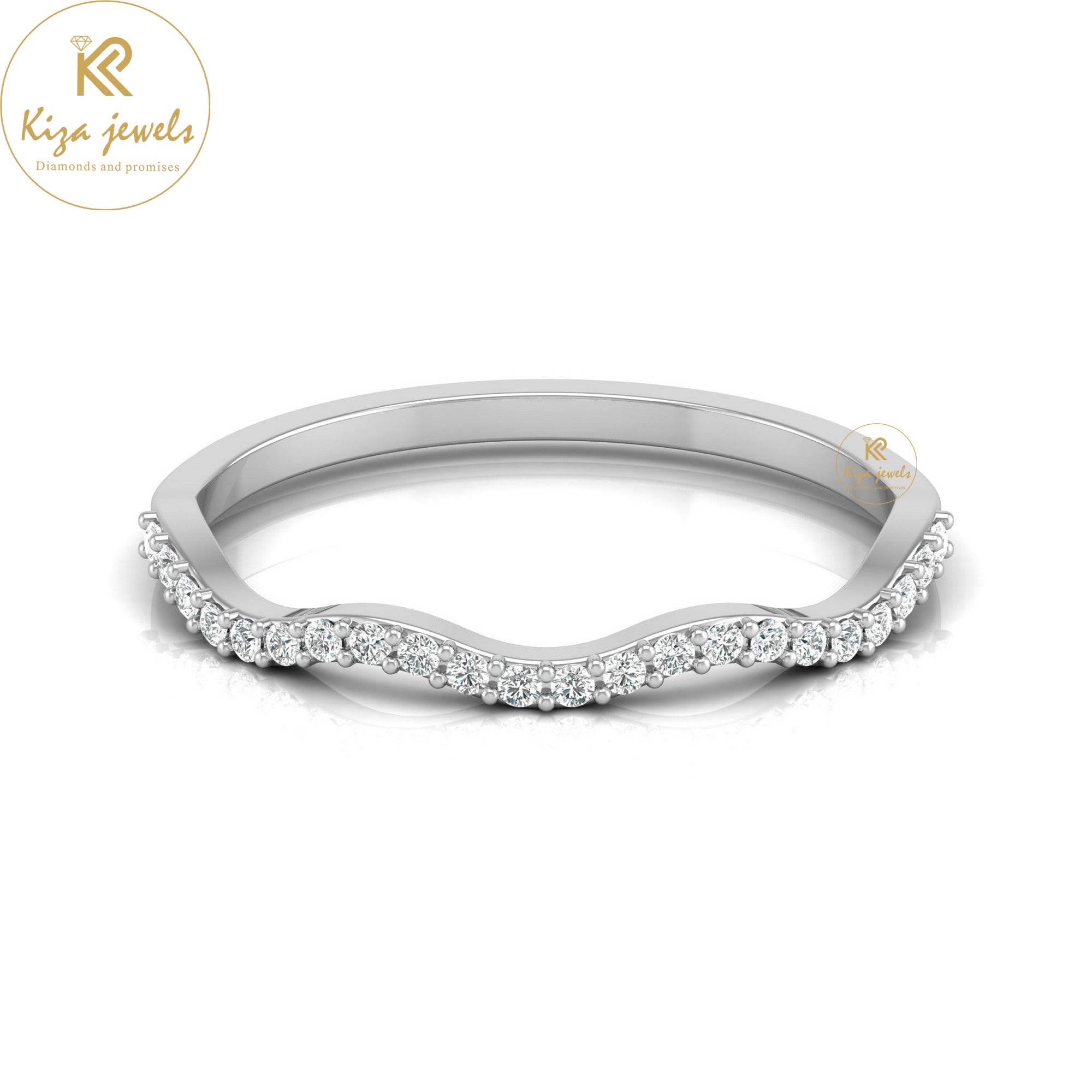 0.11 TDW Round Cut Minimalist Diamond Ring