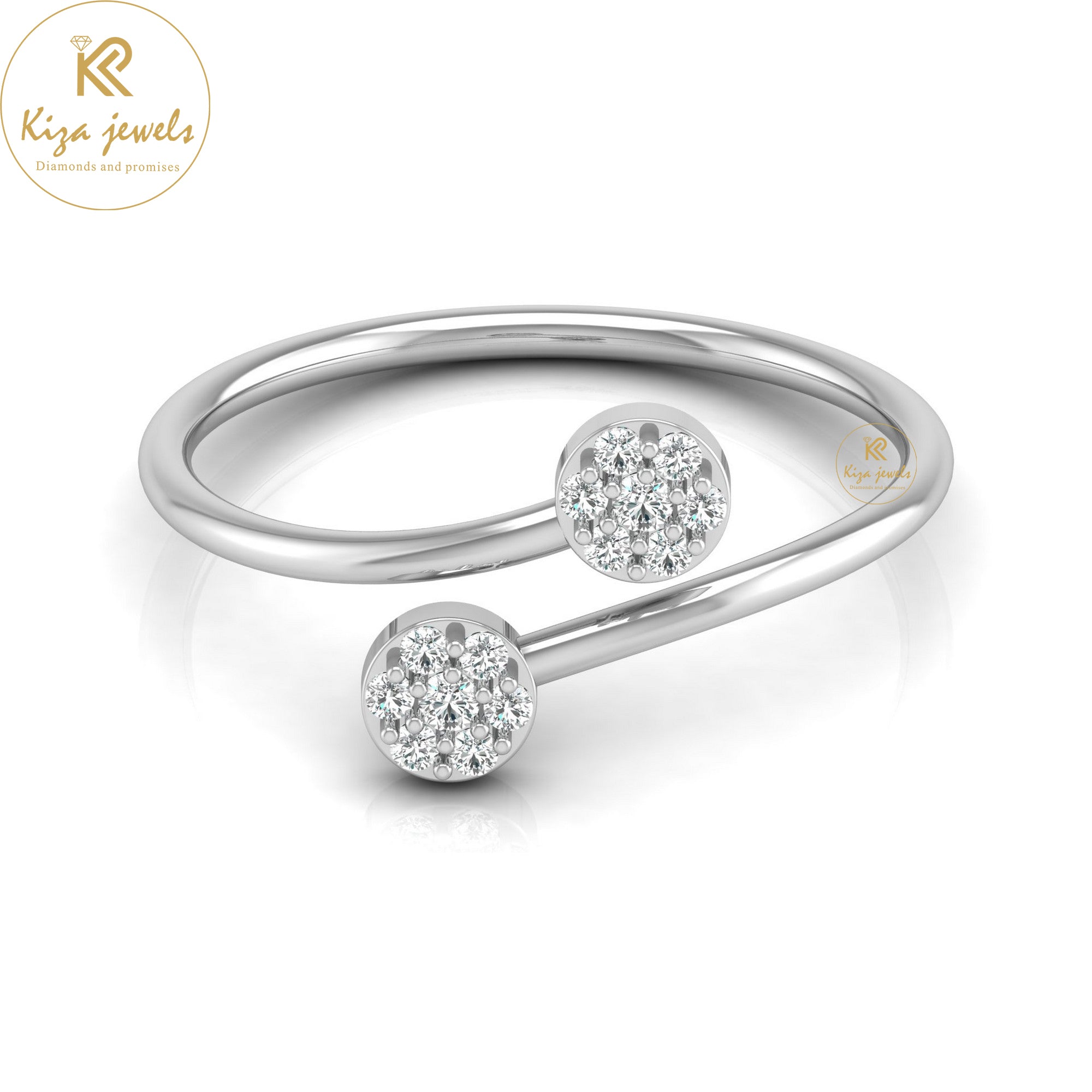 0.10 TDW Round Cut Minimalist Diamond Ring