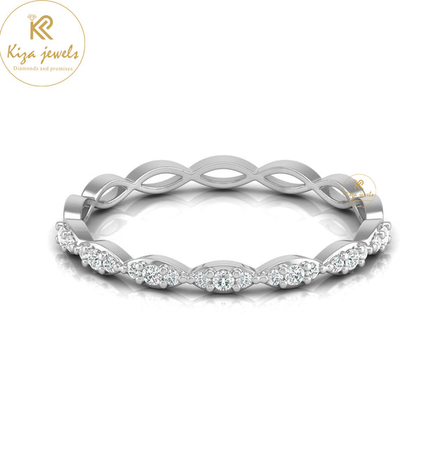 0.11 TDW Round Cut Minimalist Diamond Ring