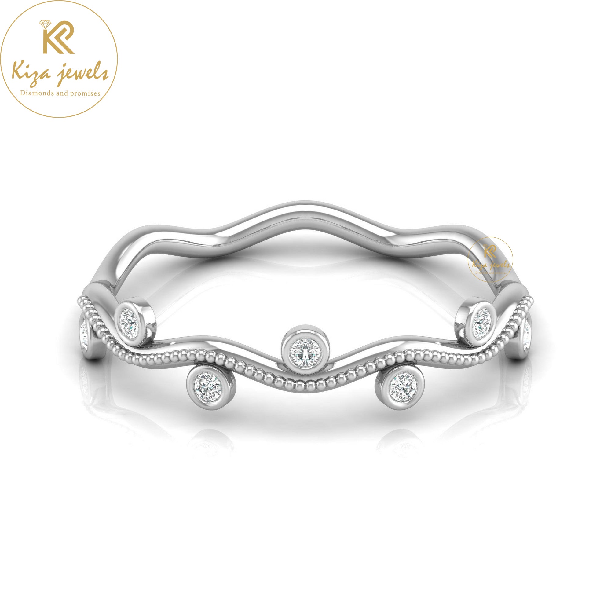 0.06 TDW Round Cut Minimalist Diamond Ring
