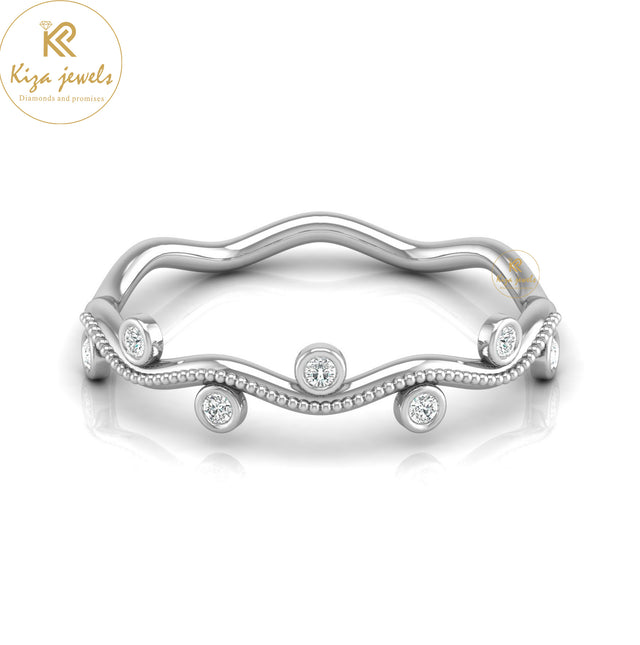 0.06 TDW Round Cut Minimalist Diamond Ring