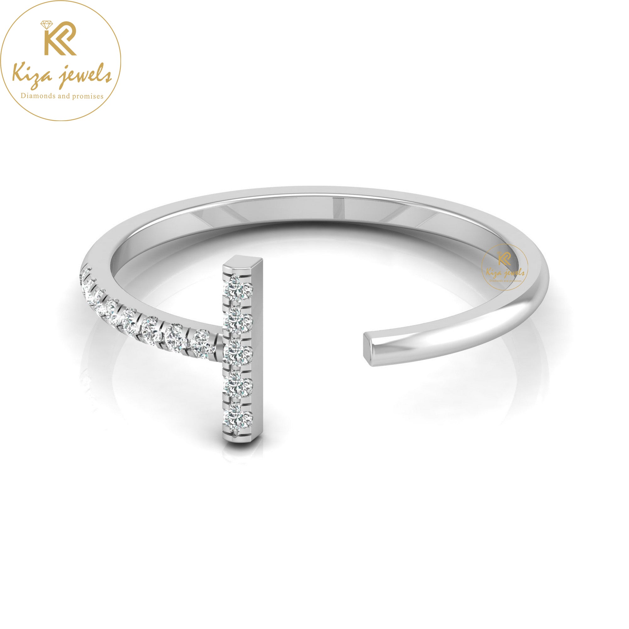 0.08 TDW Round Cut Minimalist Diamond Ring