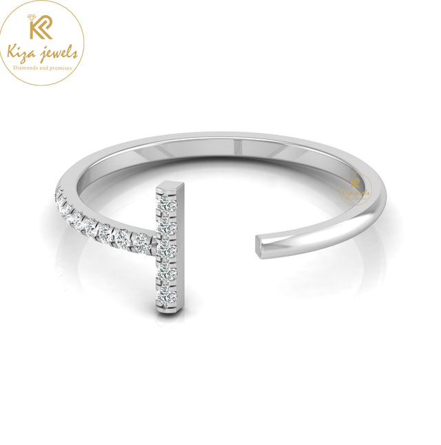 0.08 TDW Round Cut Minimalist Diamond Ring