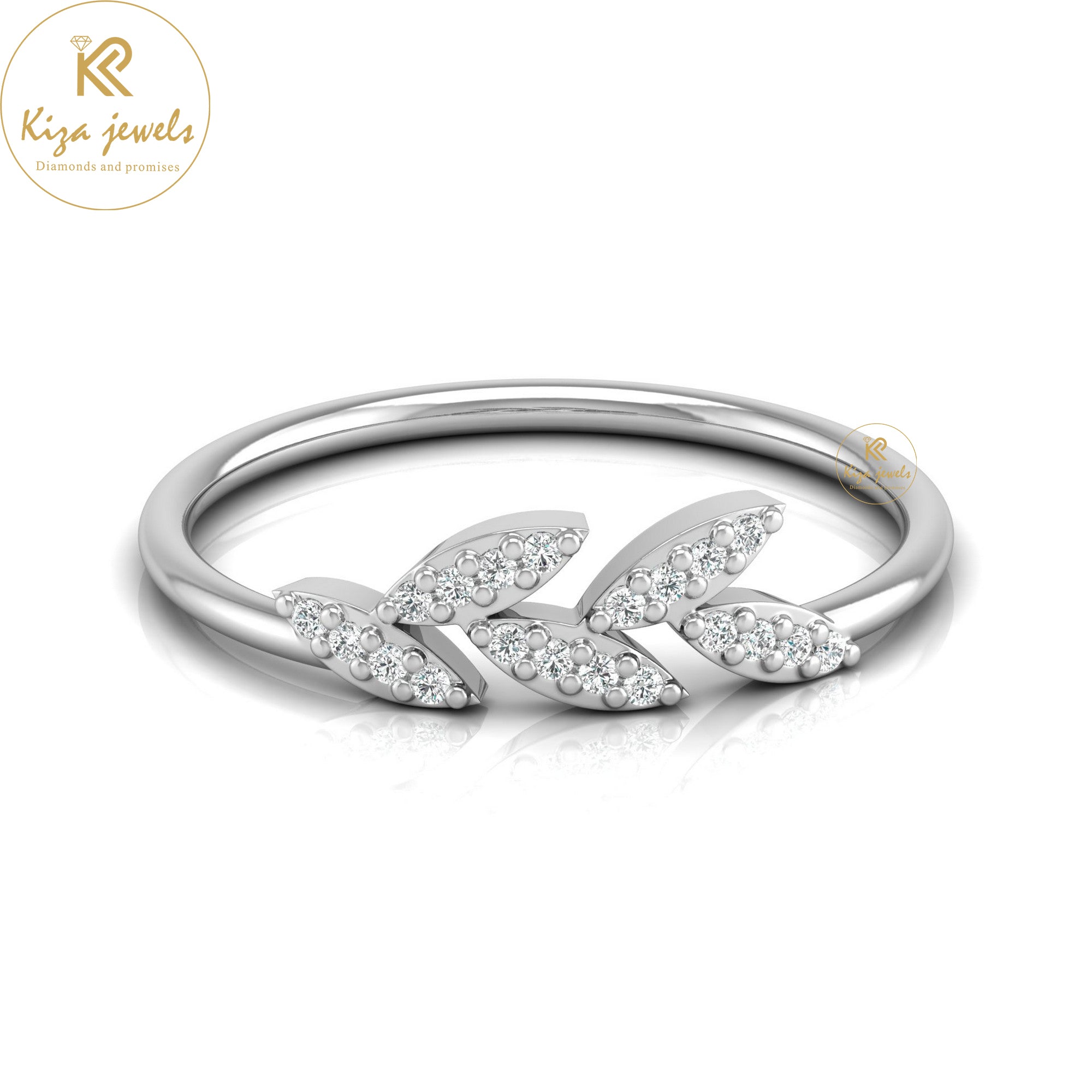 0.07 TDW Round Cut Minimalist Diamond Ring