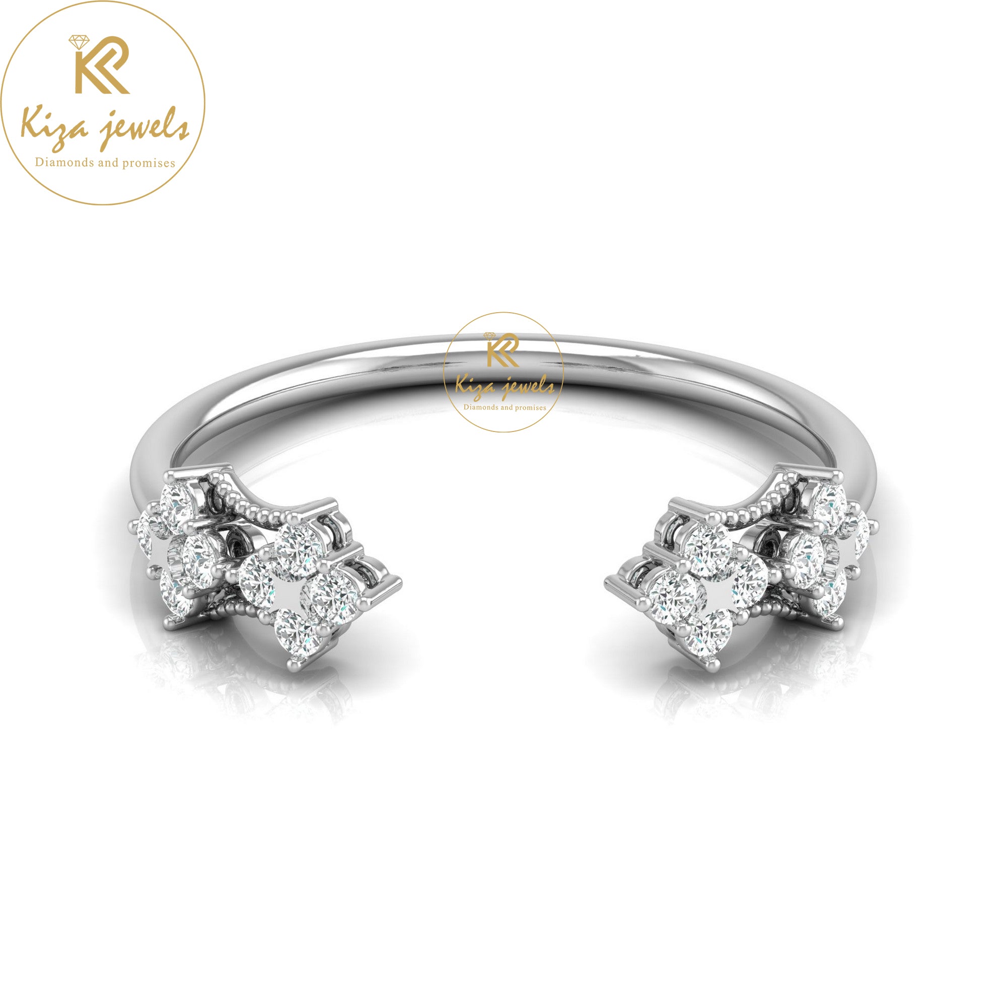 0.20 TDW Round Cut Minimalist Diamond Ring