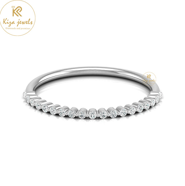 0.12 TDW Round Cut Minimalist Diamond Ring