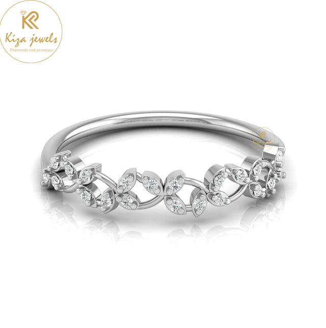 0.08 TDW Round Cut Minimalist Diamond Ring