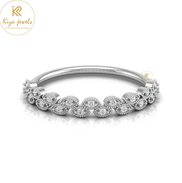 0.07 TDW Round Cut Minimalist Diamond Ring