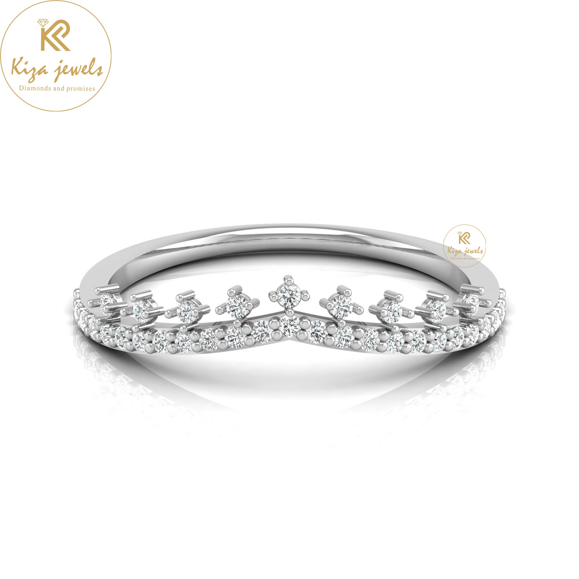 0.17 TDW Round Cut Minimalist Diamond Ring