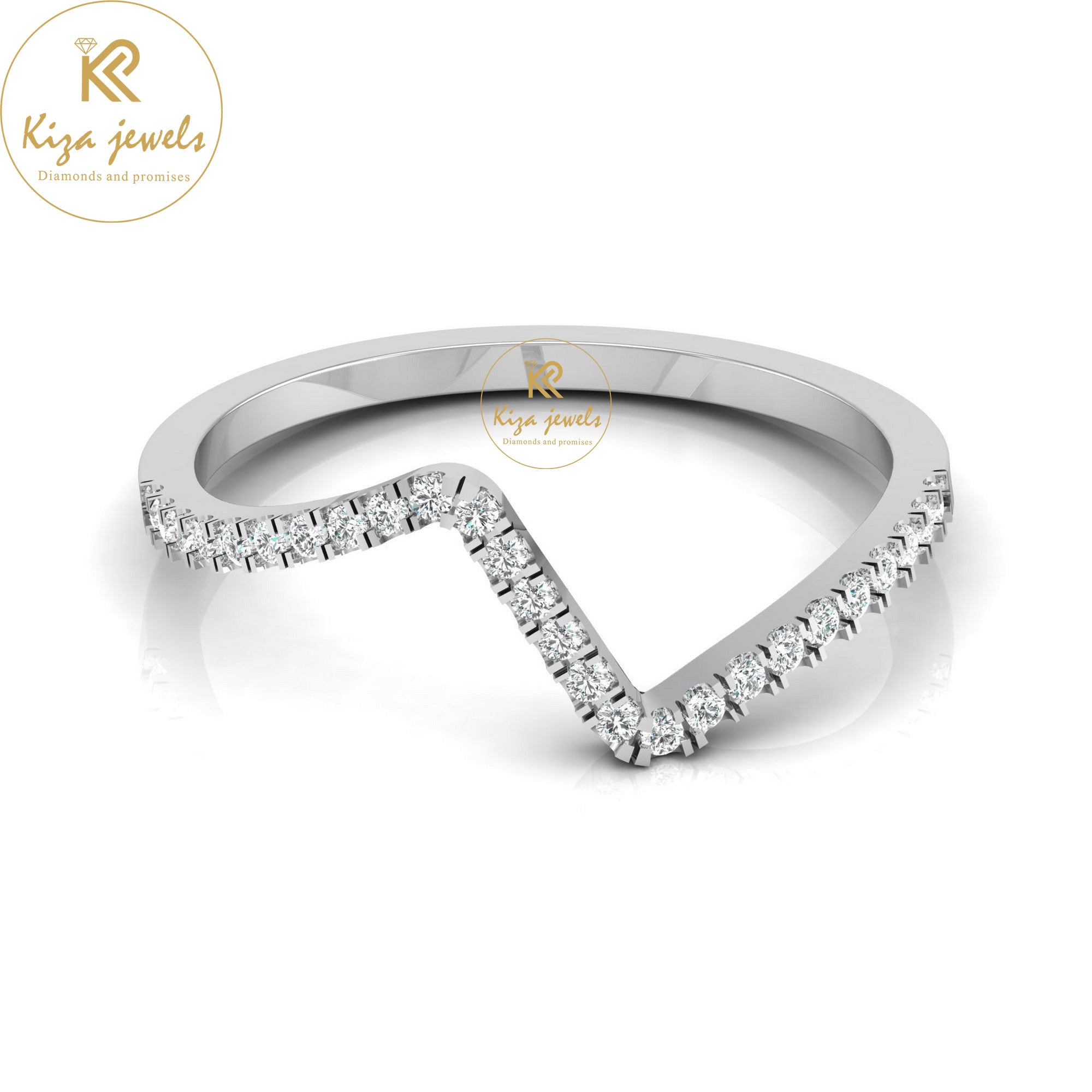 0.13 TDW Round Cut Minimalist Diamond Ring