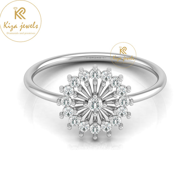 0.23 TDW Round Cut Minimalist Diamond Ring