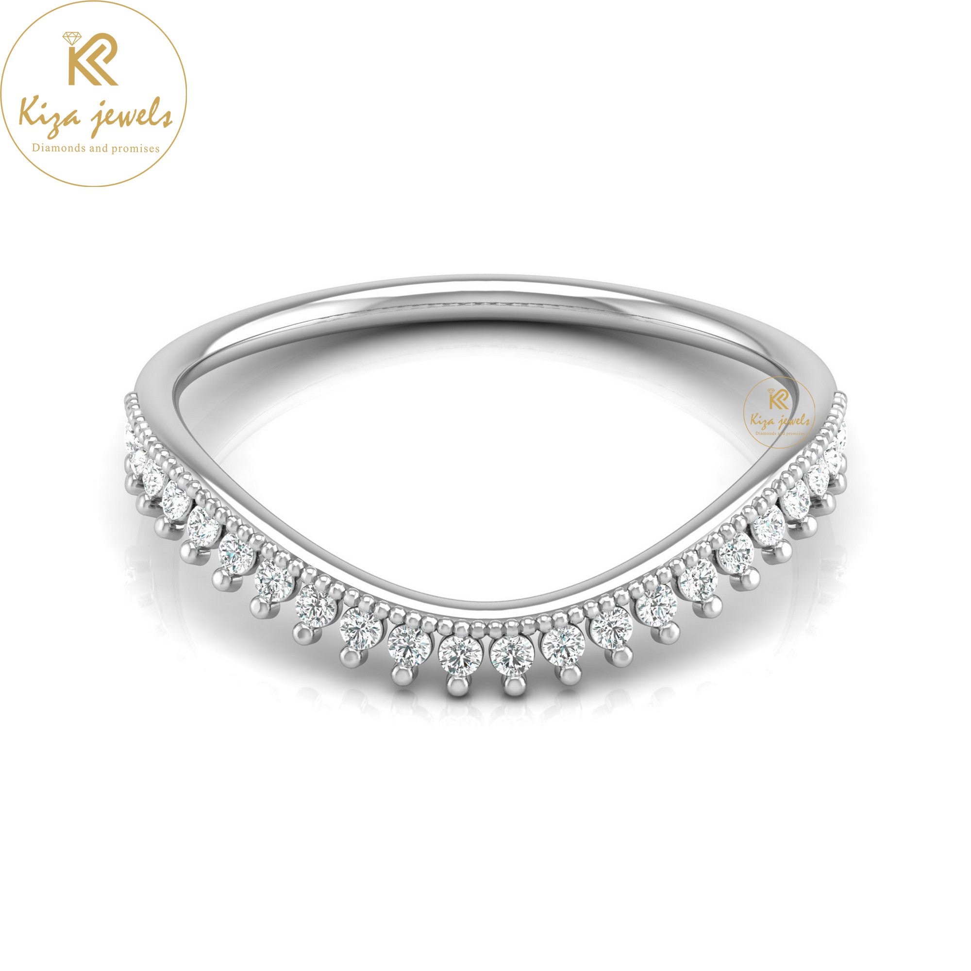 0.14 TDW Round Cut Minimalist Diamond Ring