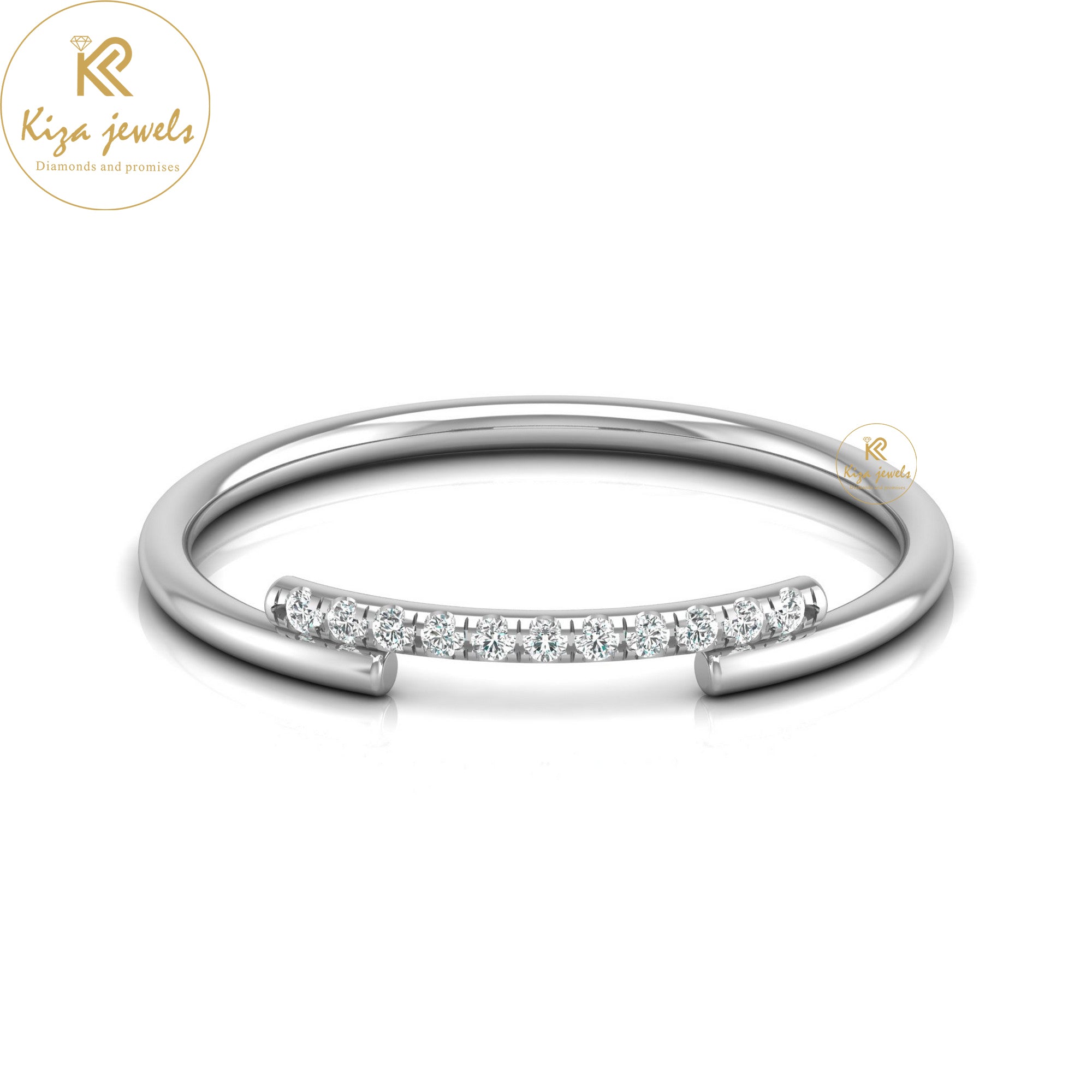 0.05 TDW Round Cut Minimalist Diamond Ring