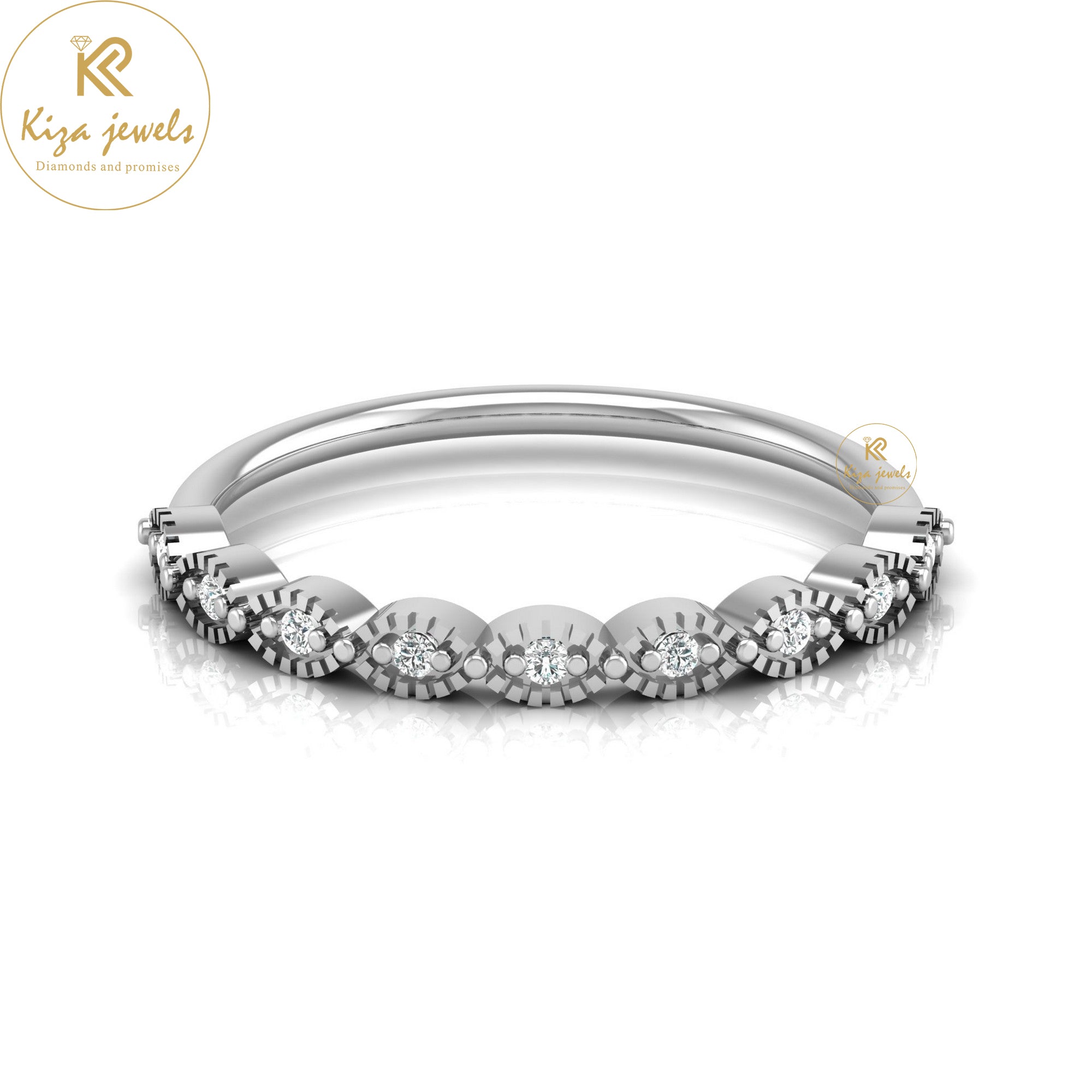 0.06 TDW Round Cut Minimalist Diamond Ring