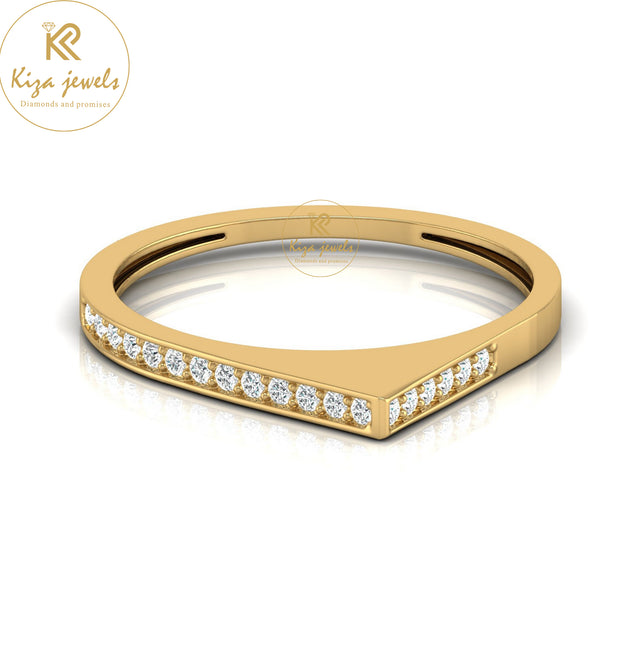 0.12 TDW Round Cut Minimalist Diamond Ring