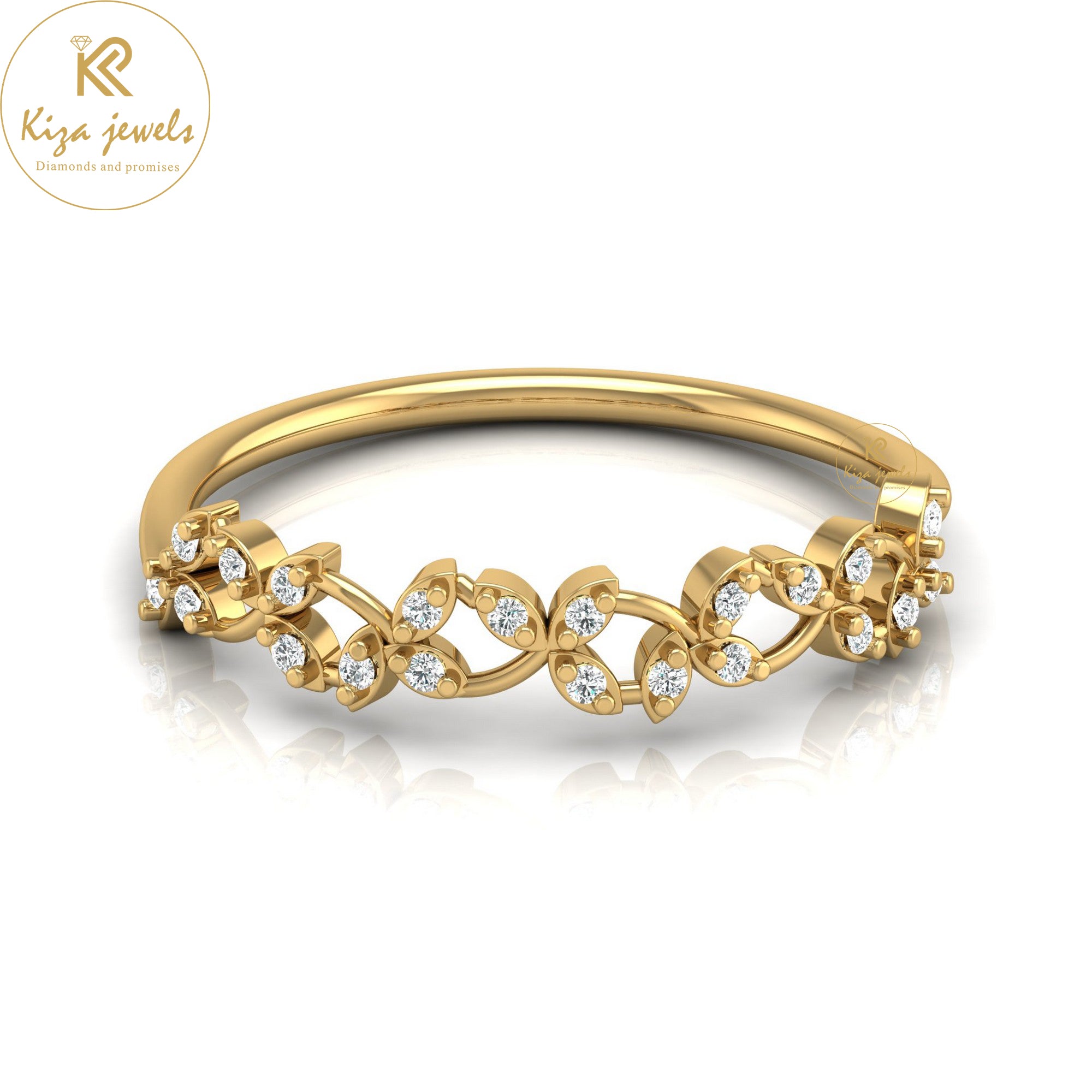 0.08 TDW Round Cut Minimalist Diamond Ring