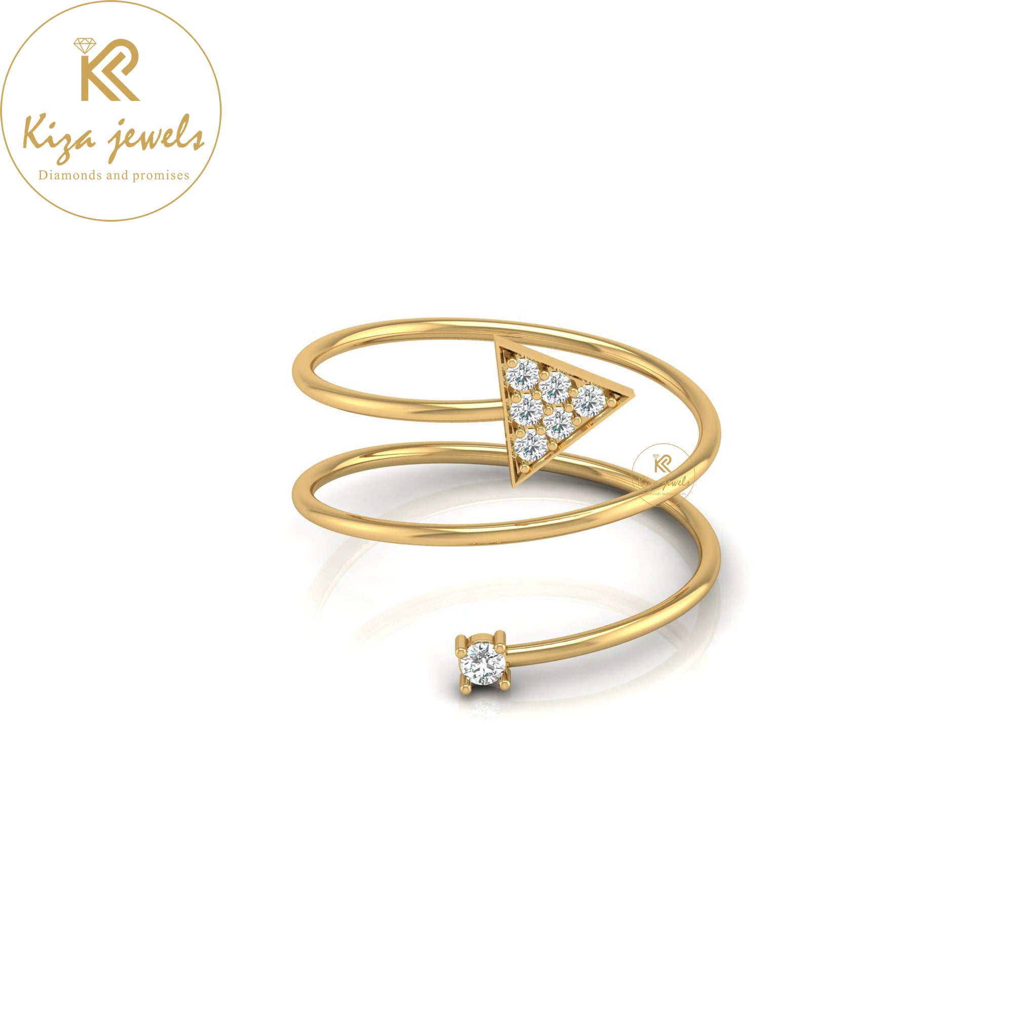 0.11 TDW Round Cut Minimalist Diamond Ring