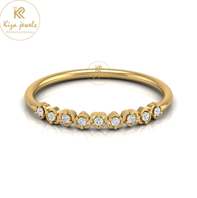 0.06 TDW Round Cut Minimalist Diamond Ring